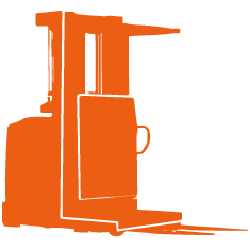 Order Picker Forklift Icon Orange